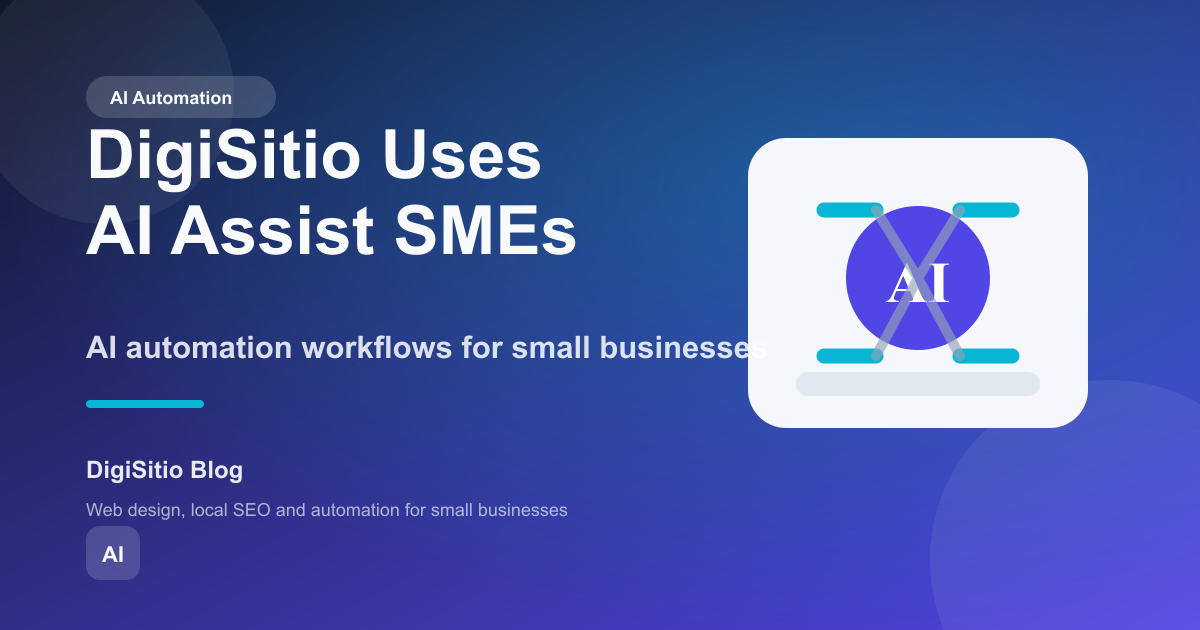 Custom AI automation graphic for how DigiSitio uses AI Assist SMEs